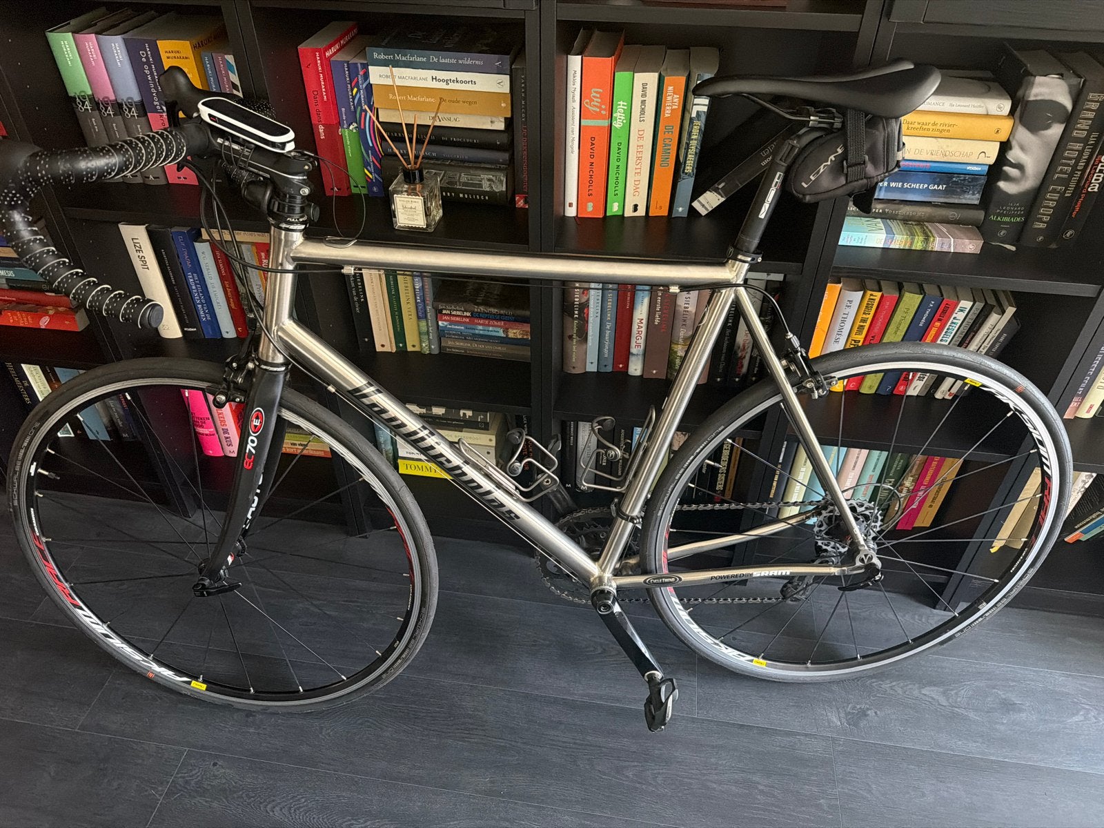 Prachtige Titanium Racefiets Van Nicholas Ventus, Fietsen en Brommers, 28 inch, Gebruikt, 57 tot 61 cm, Meer dan 20 versnellingen