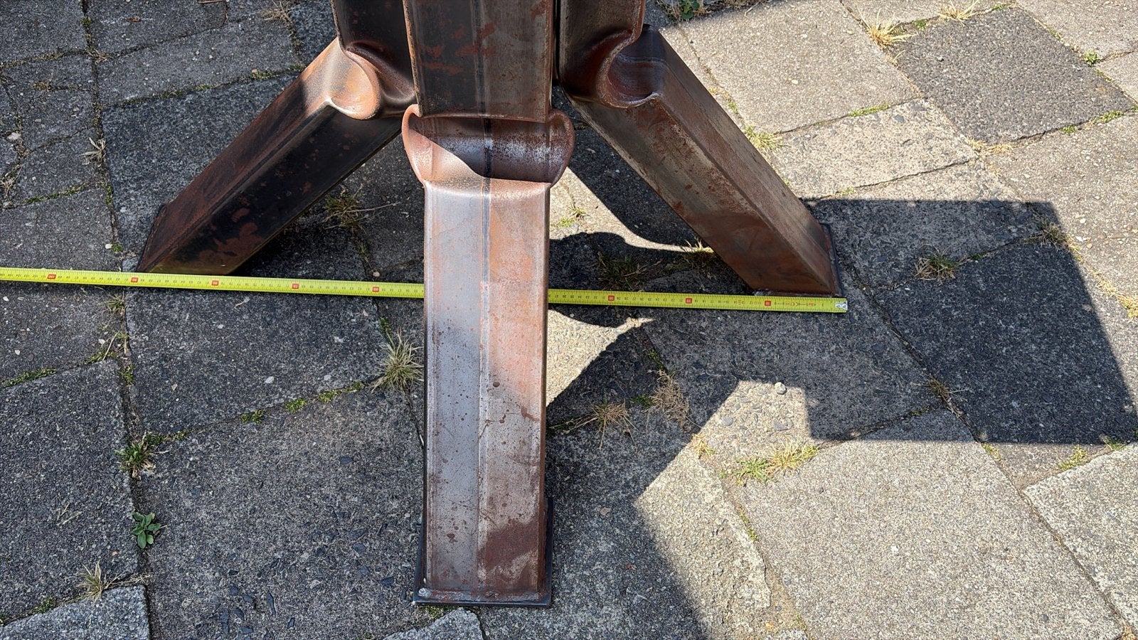 Robuuste metalen tafelpoot - Industrieel design, Ophalen, Tafelpoot, Gebruikt, Minder dan 50 cm