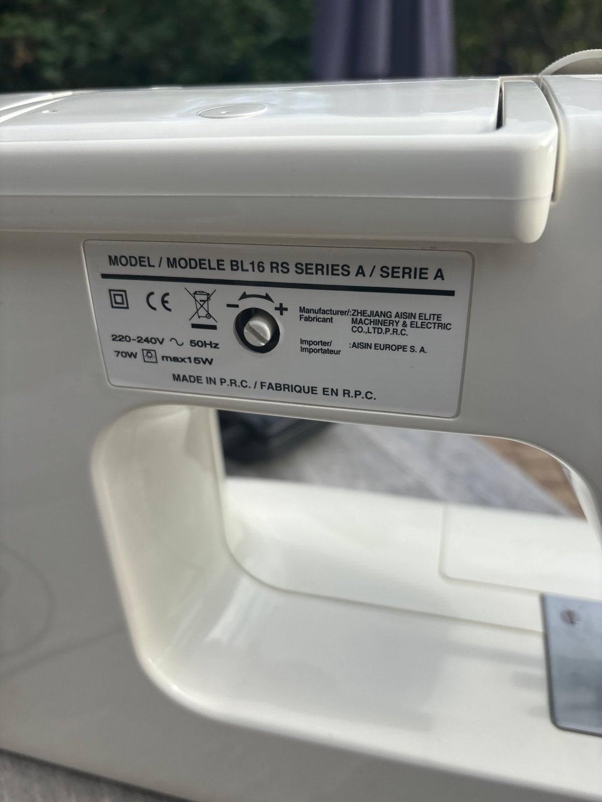 Toyota Naaimachine BL16 RS Serie A - Gebruikt, Ophalen of Verzenden, Gebruikt, Naaimachine
