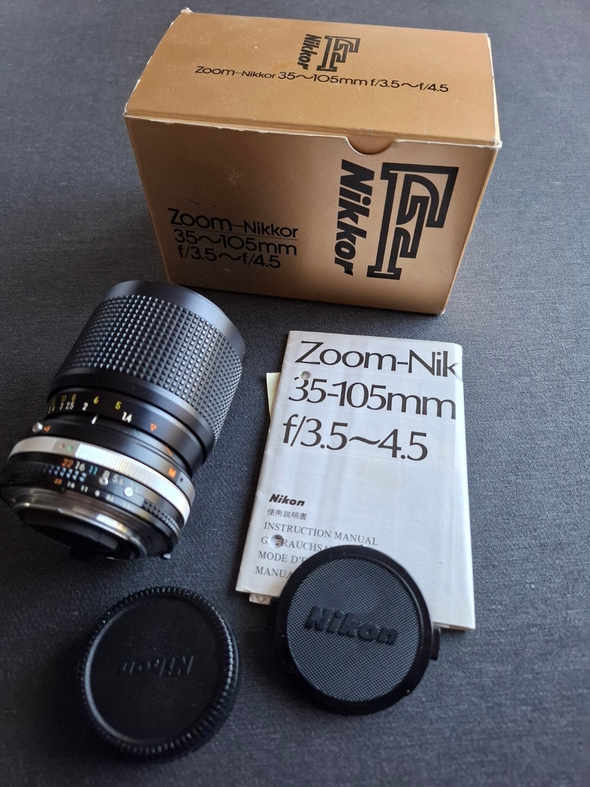 Nikon Zoom-Nikkor 35-105mm f/3.5-4.5 F-mount met UV-filter, Ophalen of Verzenden