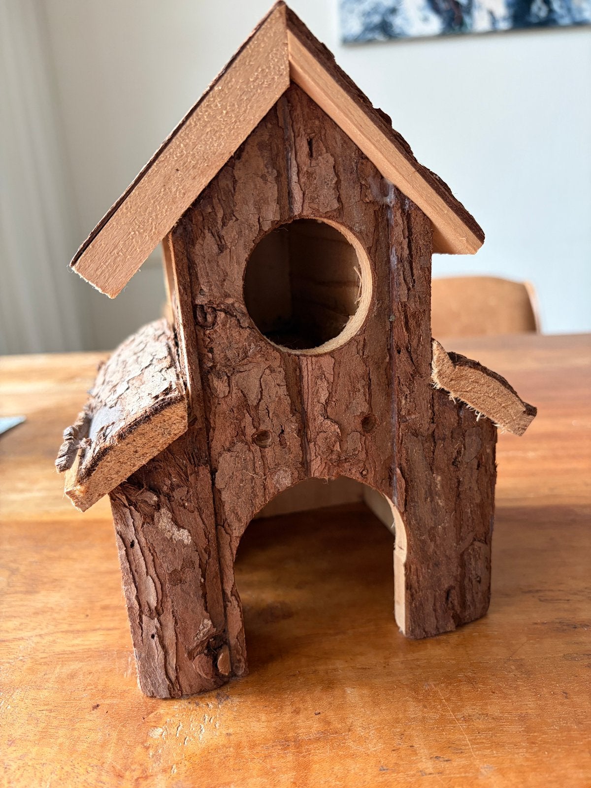 Houten boomstamhuisje / hamsterhuis, Ophalen of Verzenden, Zo goed als nieuw
