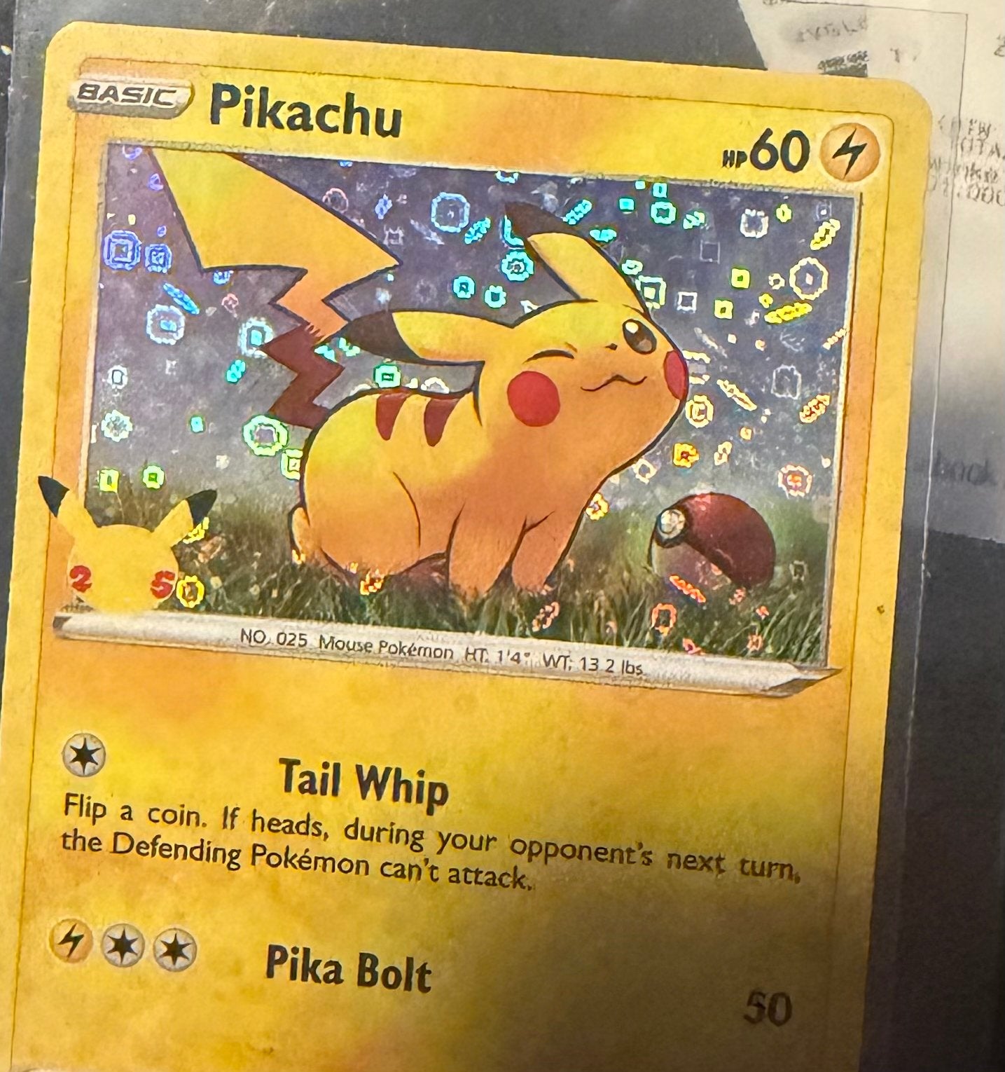 Stamped Pikachu General Mills (USA) 25th Celebr) Cornflakes, Ophalen of Verzenden, Zo goed als nieuw, Losse kaart, Foil