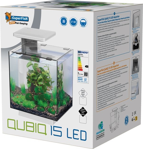 Superfish QubiQ Aquariums, Dieren en Toebehoren, Ophalen, Inclusief deksel, Nieuw, Leeg aquarium