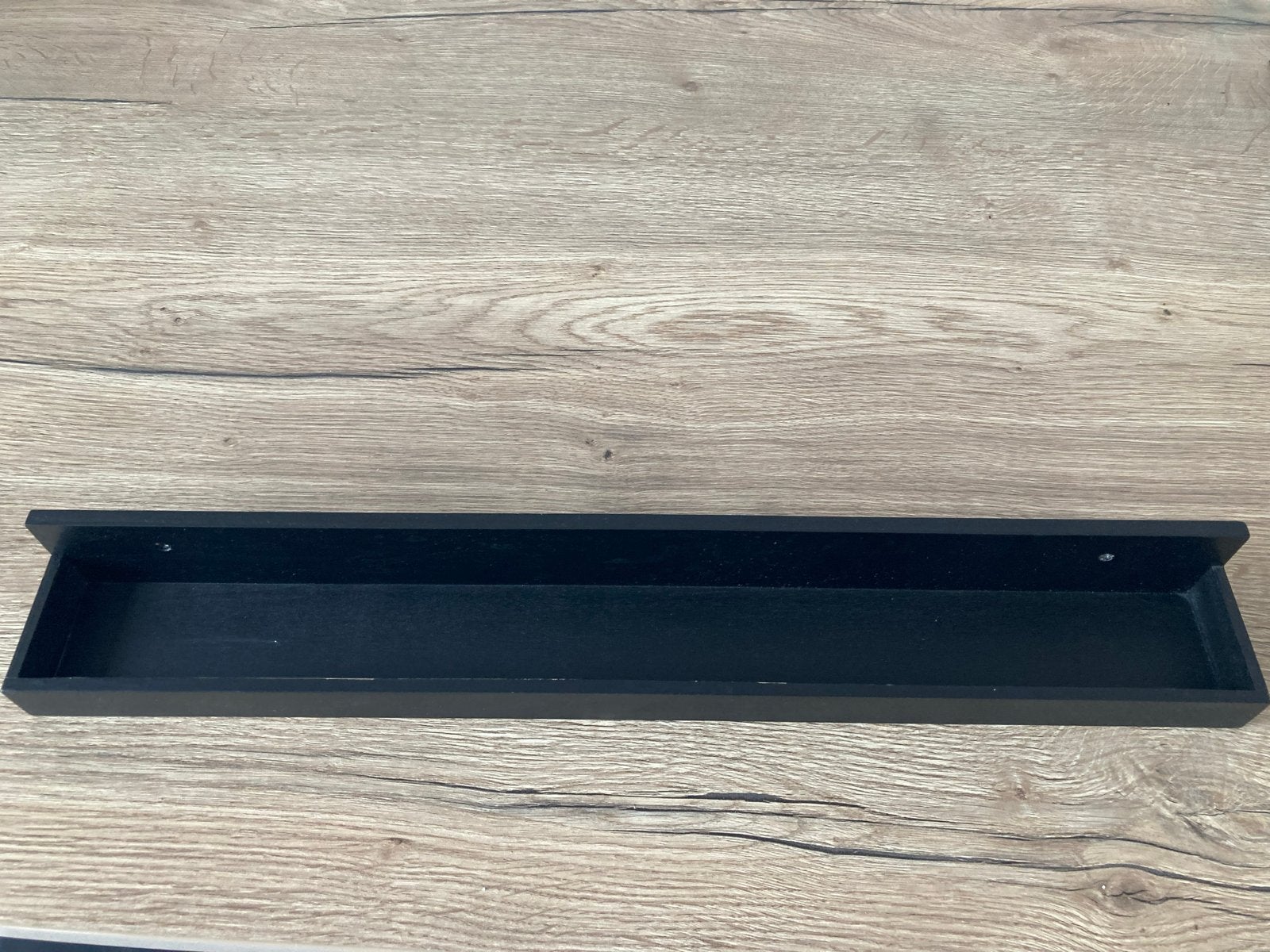 Zwarte houten fotoplank 60x8 cm - geen MDF/gelamineerd, Ophalen, Zo goed als nieuw