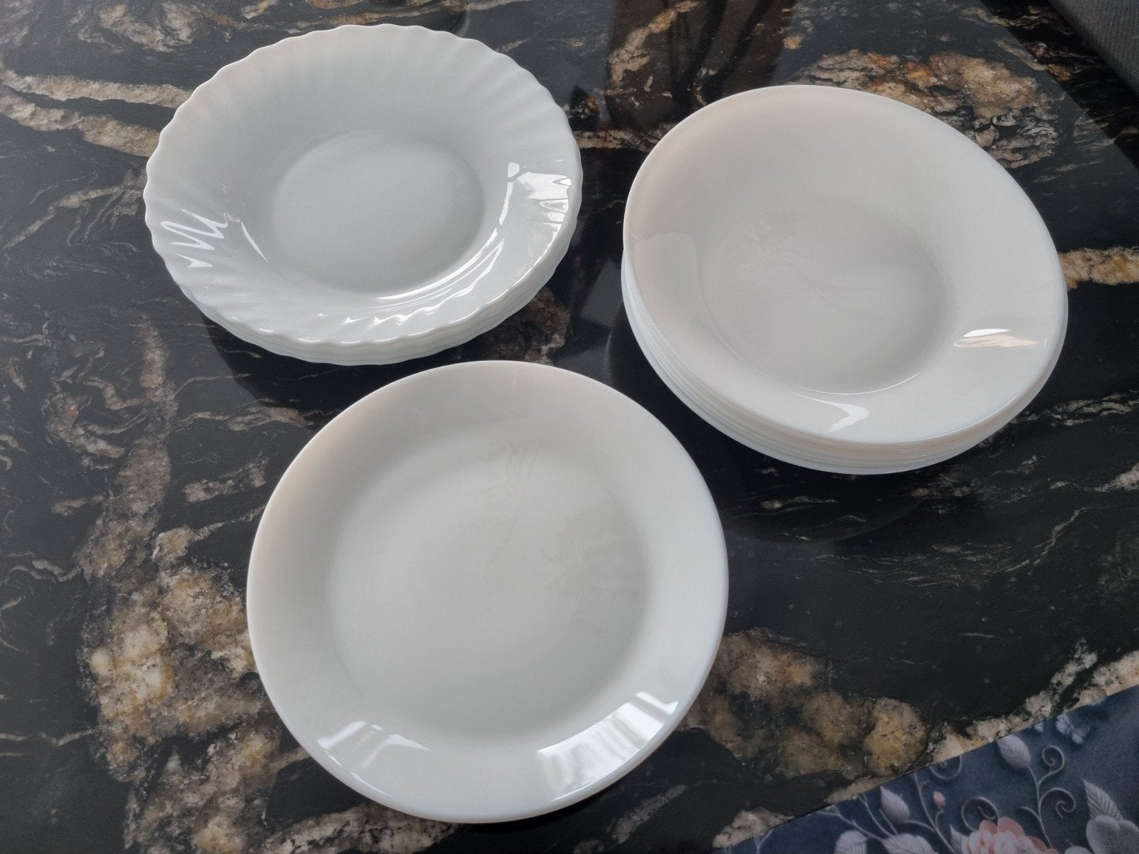 Set witte borden luminarc, Ophalen, Gebruikt, Overige merken, Vintage