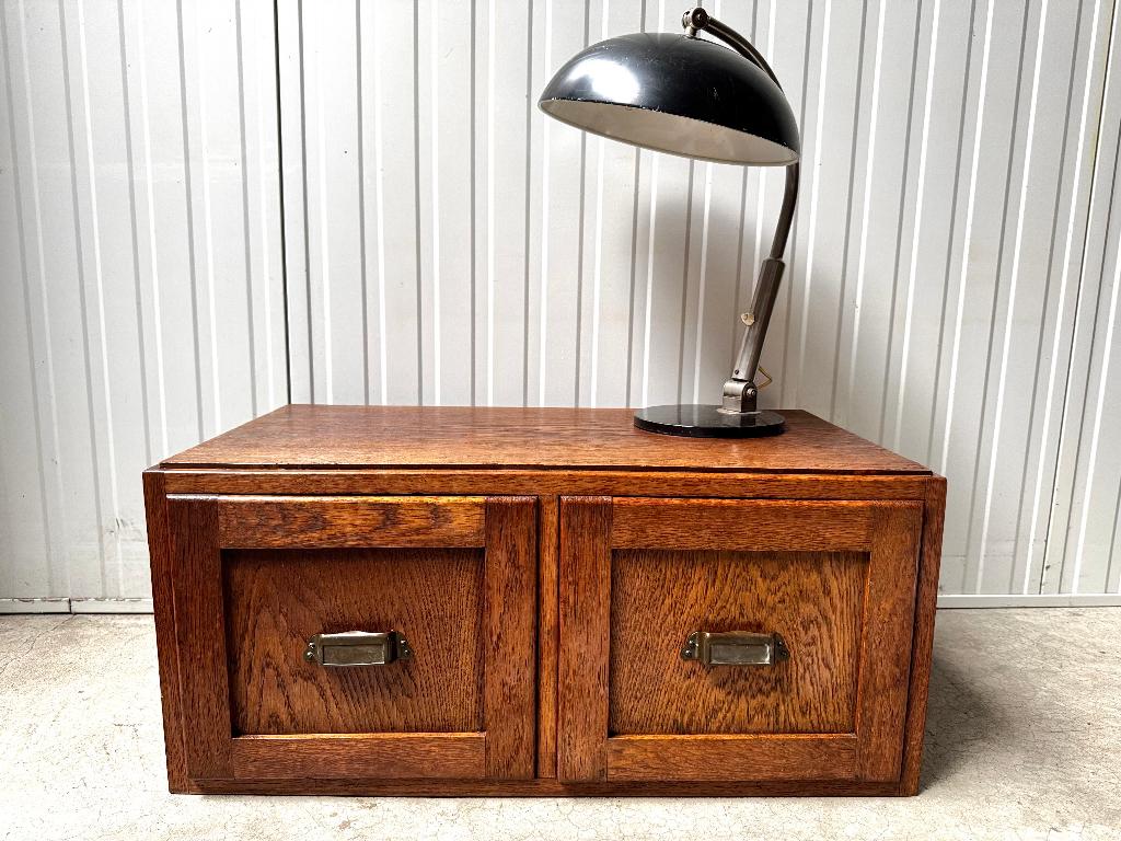Antieke LADEKAST salontafel bijzettafel tv-meubel eiken 1920, Antiek en Kunst, Ophalen of Verzenden