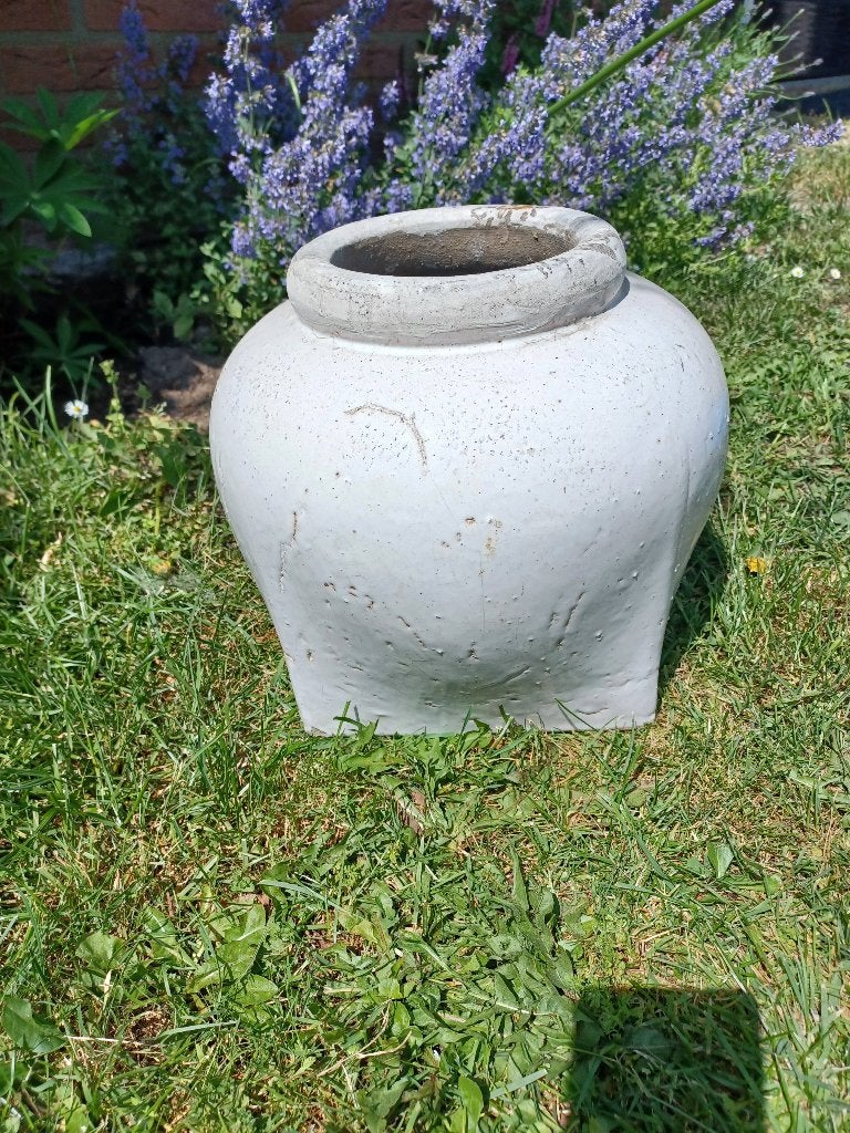 Brocante bloempot, Ophalen