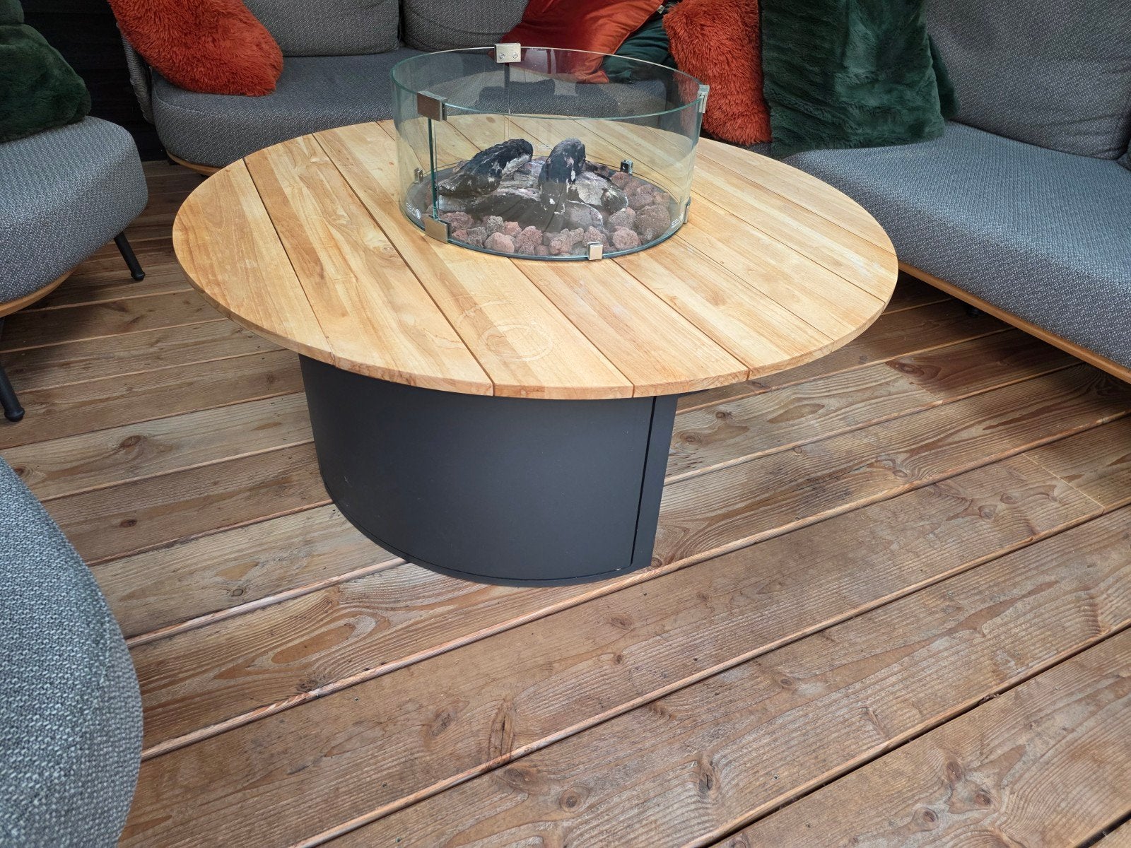 Cosi Fires vuurtafel 120cm rond + glas, Tuin en Terras, Ophalen, Gebruikt