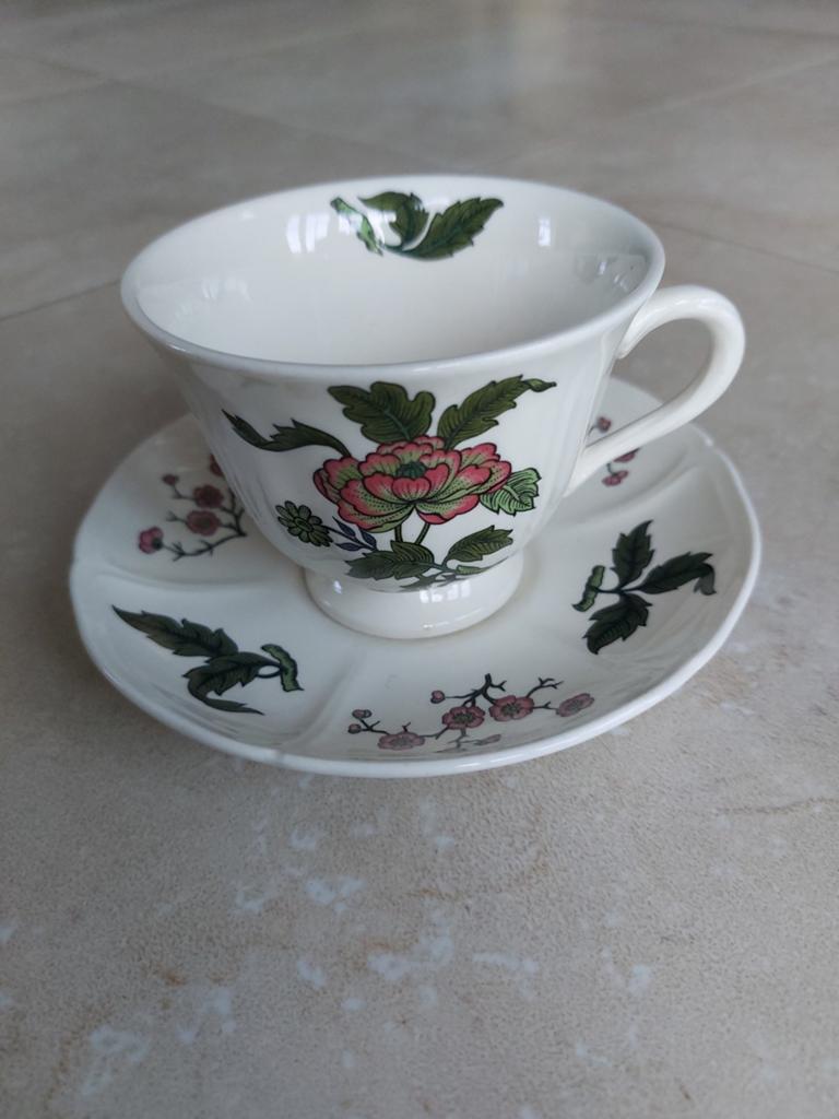 Wedgwood Mandarin Kop en Schotel - In goede staat, Verzenden, Gebruikt, Porselein, Kop en/of schotel