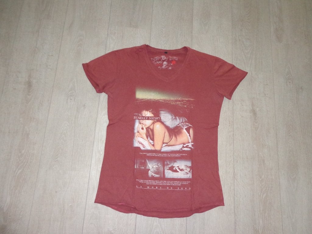 te gekke herent-shirt van DEATH BY ZERO, maat S, Ophalen of Verzenden, Gedragen, Maat 46 (S) of kleiner, Overige kleuren