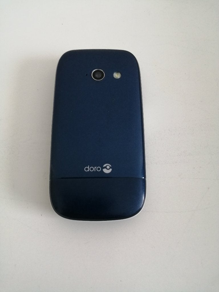 WEG=WEG!!! DORO SENIOREN FLIP PHONE WHITE-BLUE GSM, Verzenden, Gebruikt, Minder dan 3 megapixel, Inklapmodel