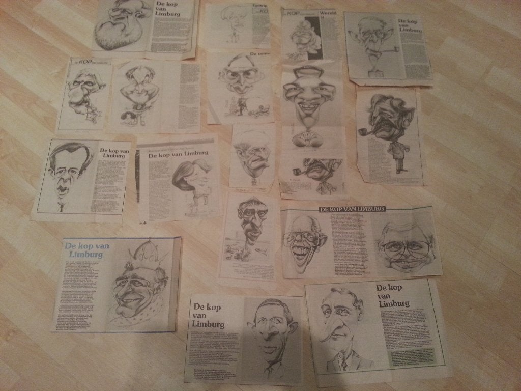 KARIKATUUR tekeningen, krantenknipsels, Ophalen of Verzenden, Zo goed als nieuw, Overige typen