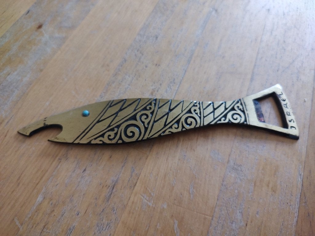 Flessen opener en brief opener in 1. Souvenir uit Israël, Overige typen, Ophalen of Verzenden, Gebruikt