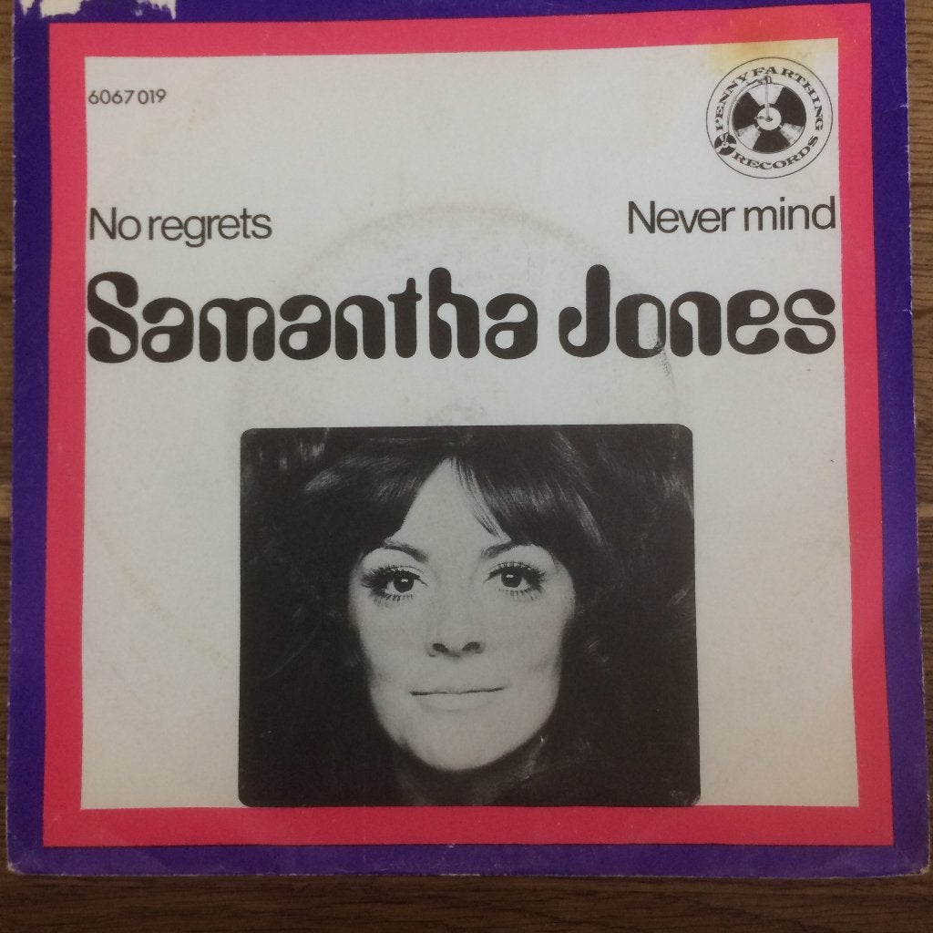 Samantha Jones No Regrets 7" Never Mind 1971 FH PS 70s, Gebruikt, 7 inch, Ophalen of Verzenden, Pop