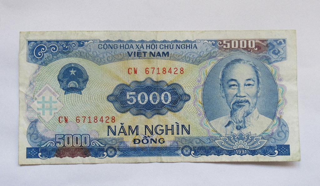 Viëtnam 5000 Dong 1991, Verzenden