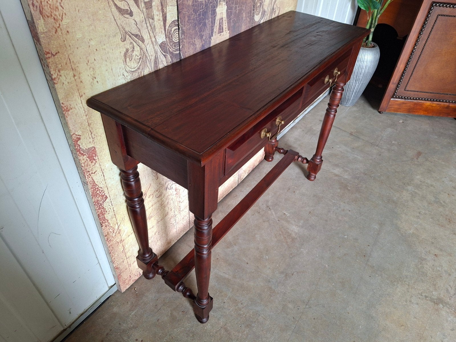 Klassieke Engelse sidetable, haltafel, wandconsole, Ophalen of Verzenden, Zo goed als nieuw, 25 tot 50 cm, Rechthoekig
