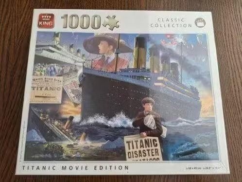 King Puzzel Titanic - 1000 stukjes Nieuw in verpakking, Ophalen of Verzenden, 500 t/m 1500 stukjes, Nieuw, Legpuzzel