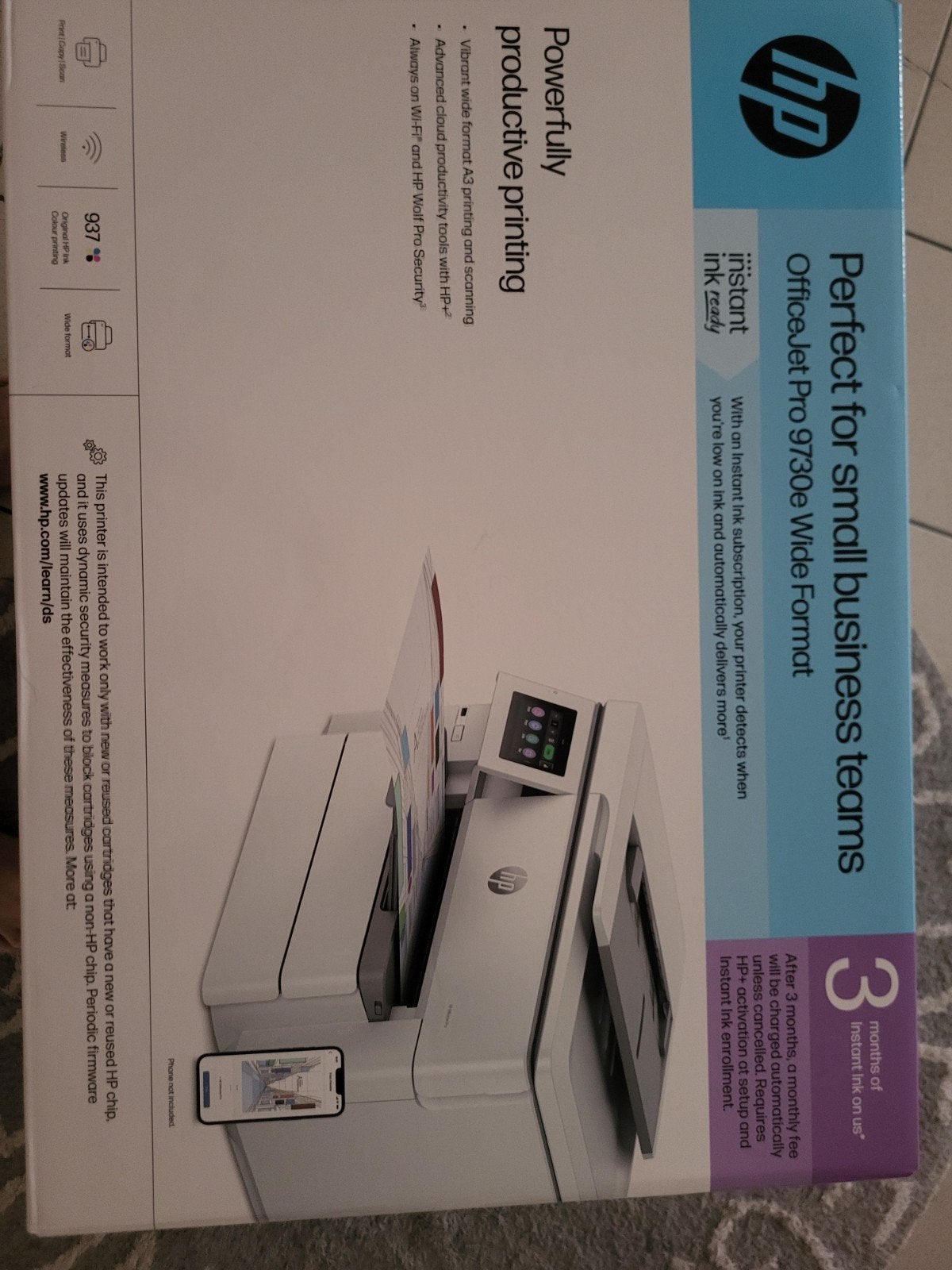 HP OfficeJet Pro 9730e Wide Format All-in-One Printer Nieuw, Computers en Software, Printers, Kleur printen, Inkjetprinter, All-in-one