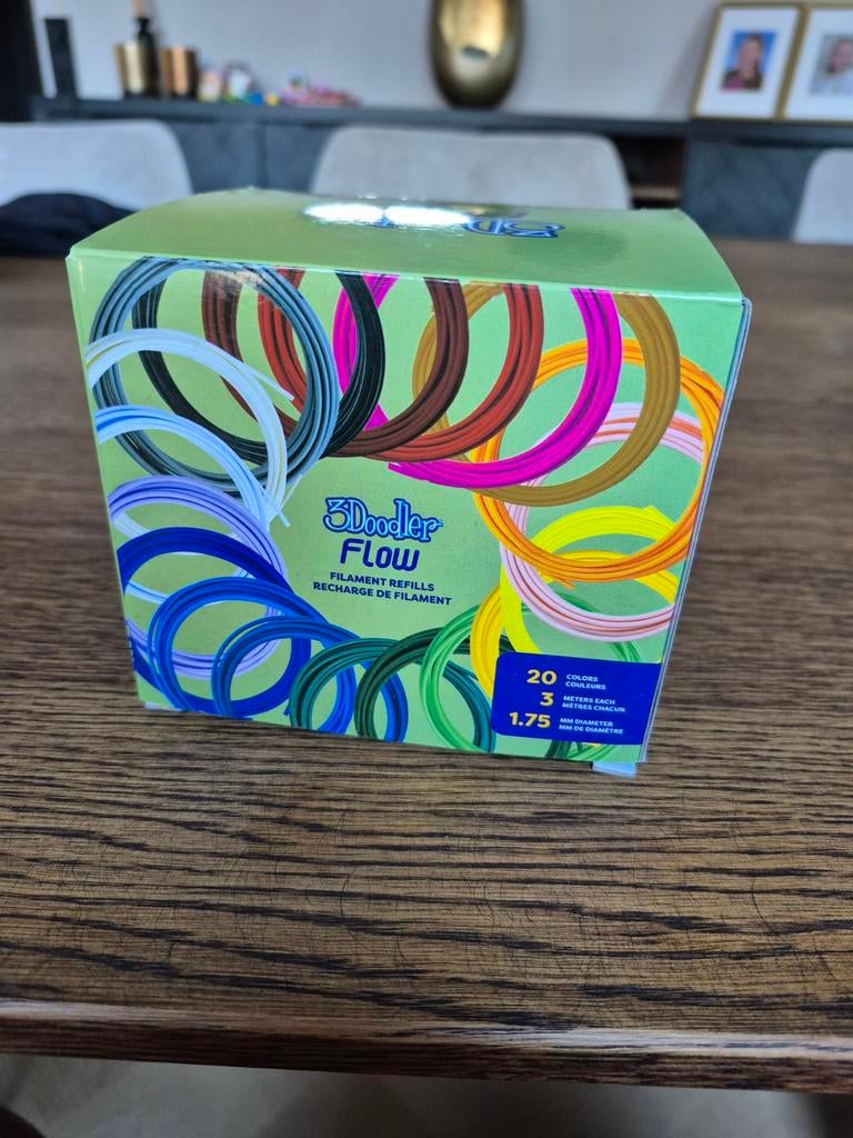 Nieuwe 3Doodler Flow filament refills - 20 kleuren, 60m, Computers en Software, 3D Printers, Nieuw, Ophalen of Verzenden