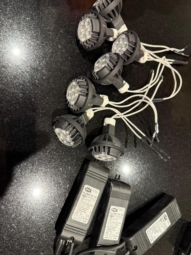 Philips LED spots met trafo's - Set van 6, Led-lamp, Gebruikt, Minder dan 30 watt, Bipin of Steekvoet