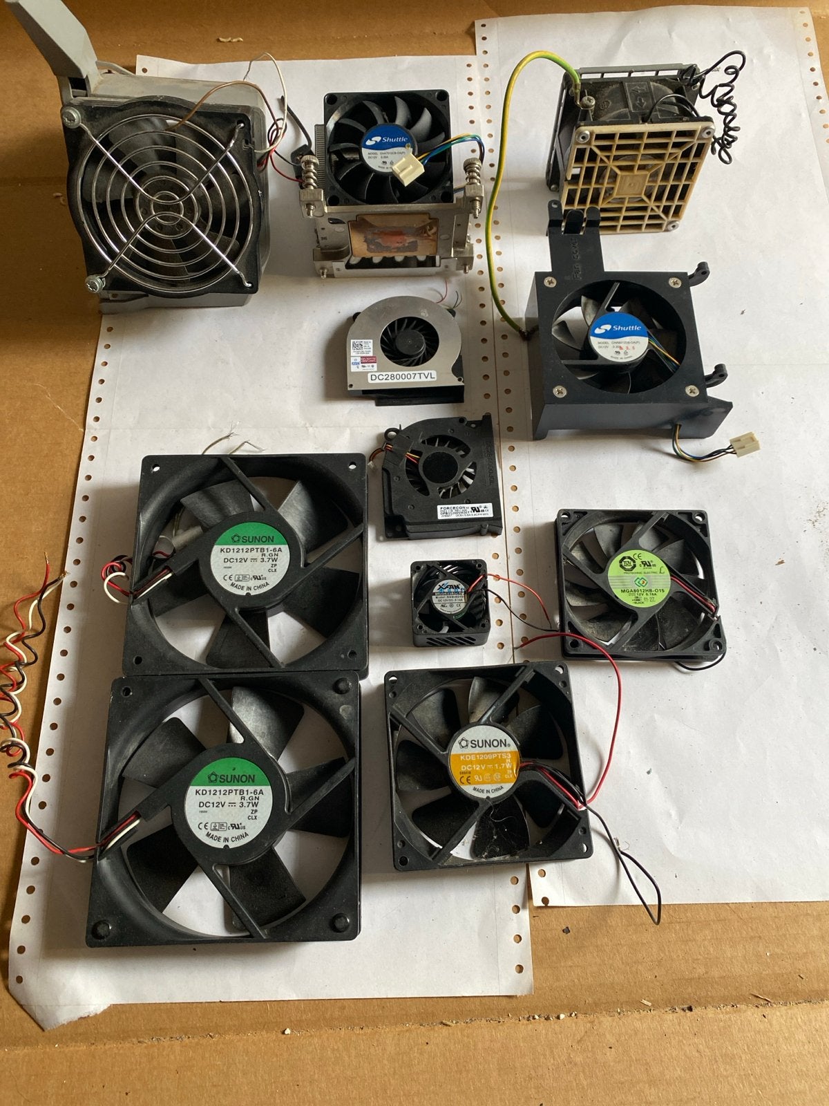 Partij diverse computer ventilatoren (gebruikt), Ophalen of Verzenden, Gebruikt, Luchtkoeling