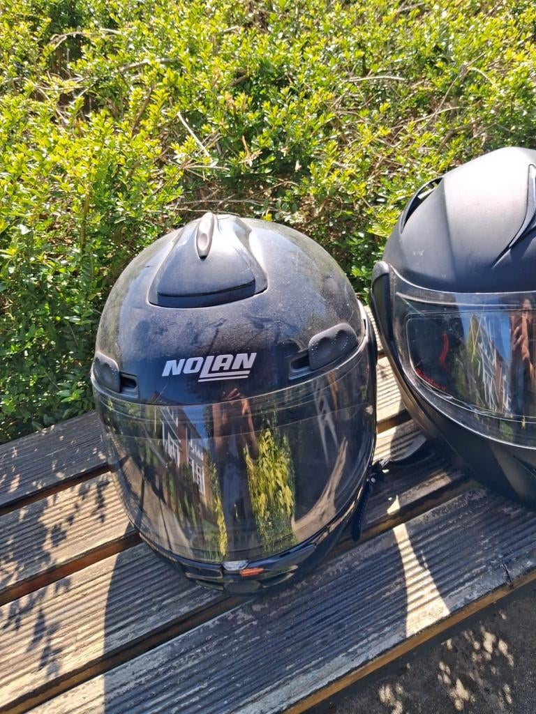 Nolan en Bieffe motorhelmen - Zwart maat L, Ophalen, Integraalhelm, L, Tweedehands