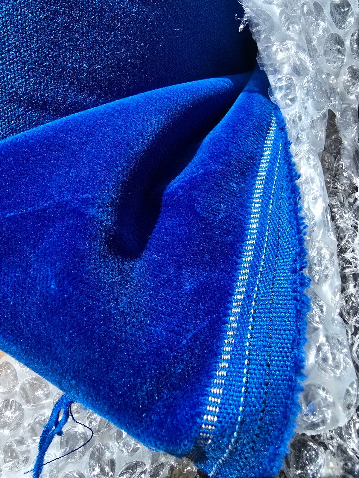 Koningsblauw fluweel stof - Nieuw, Overige materialen, Blauw, Nieuw, Ophalen of Verzenden