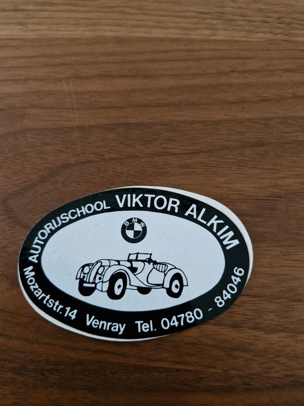 703 Vintage Autorijschool Viktor Alkim Sticker Venray, Ophalen of Verzenden