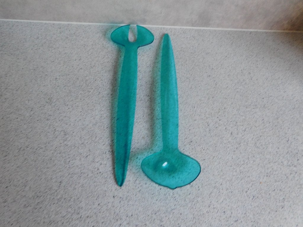 Tupperware Eleganzia Slacouvert Turquoise, Huis en Inrichting, Keuken | Tupperware, Gebruikt, Blauw, Met bestek, Overige typen