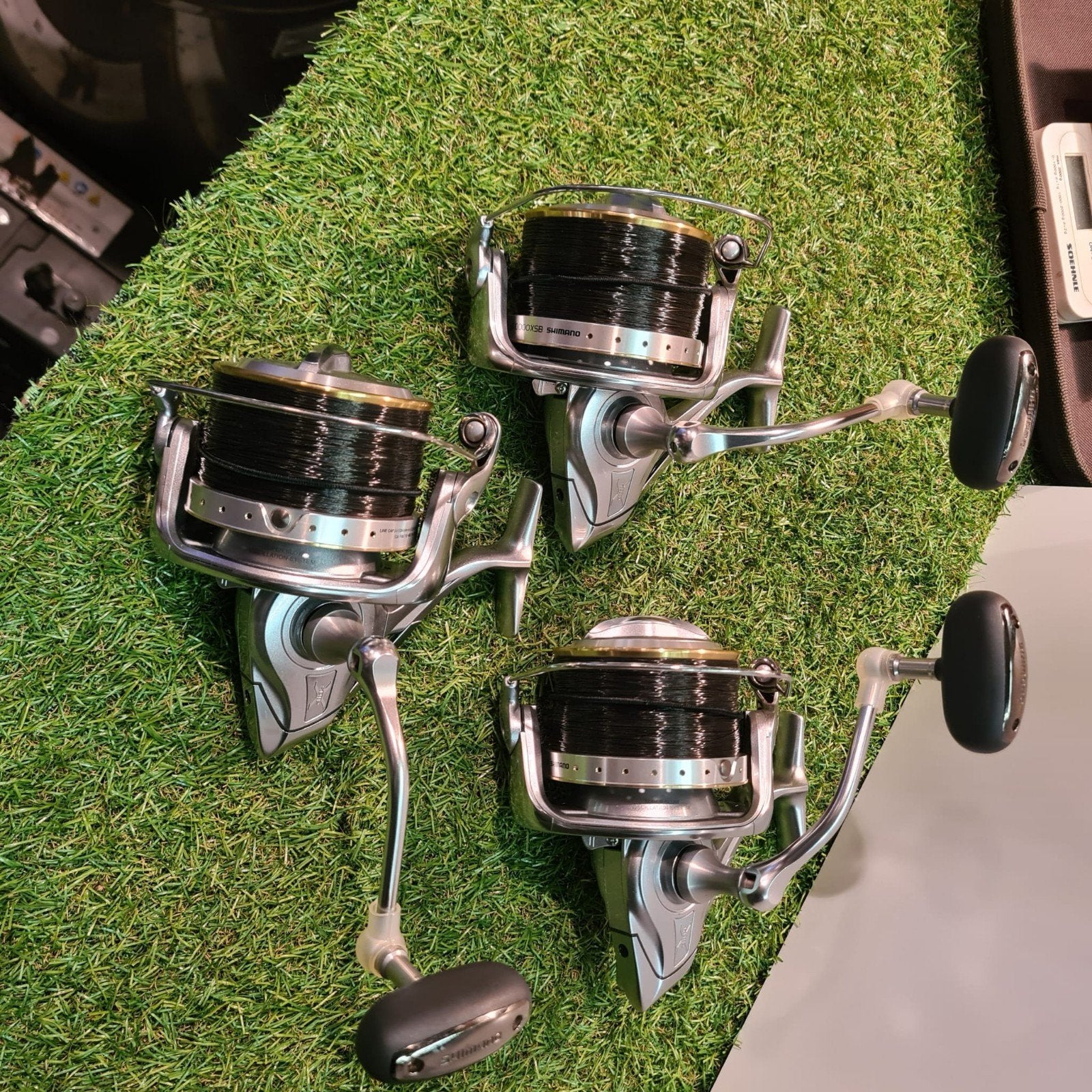 Set van 3 Shimano Aero Technium MgS 10000 XSB Molens, Ophalen of Verzenden, Zo goed als nieuw, Molen