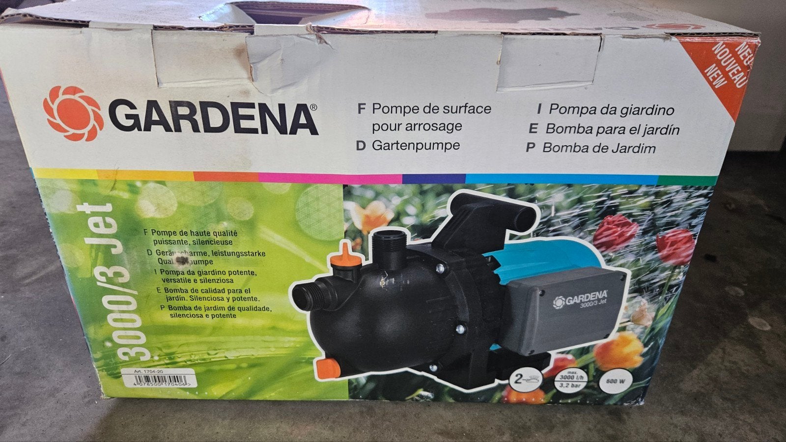 Gardena 3000/3 Jet Tuinpomp - Nieuw in doos, Tuin en Terras, Ophalen of Verzenden, Nieuw, Elektrisch, Besproeiingspomp