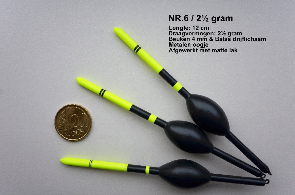 KARPERDOBBER HANDBUILT NR.6 / 2½ gram, Ophalen of Verzenden, Nieuw, Dobber of Lood