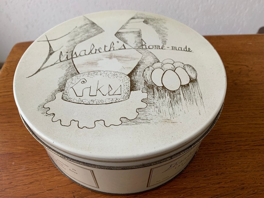 Blik/Koekjestrommel "Elisabeth's Home-made Cakes", Verzamelen, Ophalen of Verzenden, Zo goed als nieuw, Overige