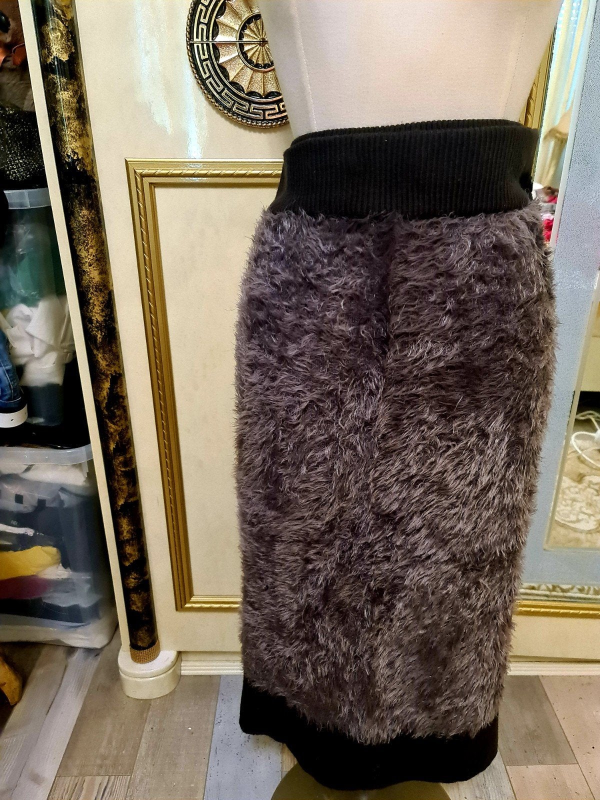 DIDI Pretty Different Zwarte Rok met Bontdetails, Kleding | Dames, Zwart, Maat 42/44 (L), Ophalen of Verzenden, Zo goed als nieuw