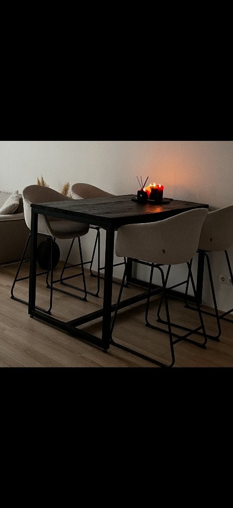 Zwarte (bar) tafel /  L140xB80xH90, Huis en Inrichting, Ophalen, 100 tot 150 cm, 50 tot 100 cm, Zo goed als nieuw
