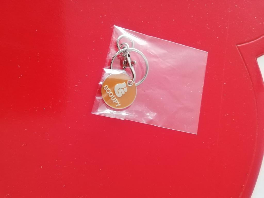 Nieuwe sleutelhanger met winkelwagen munt, Ophalen of Verzenden, Nieuw