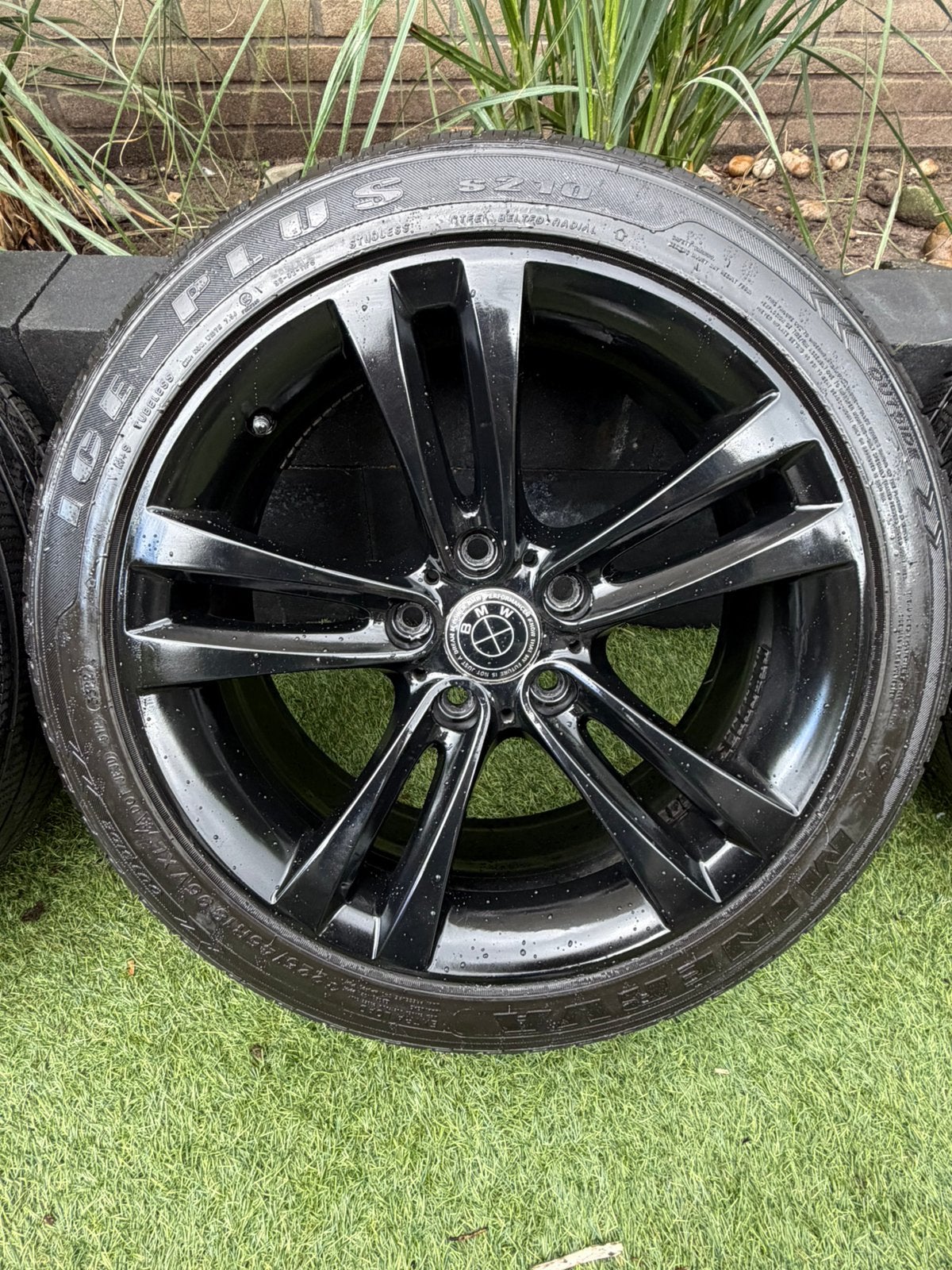 BMW 18 inch velgen + 225/45 R18 banden | Zwart | Set 4, Ophalen, 18 inch, Gebruikt, Velg(en)