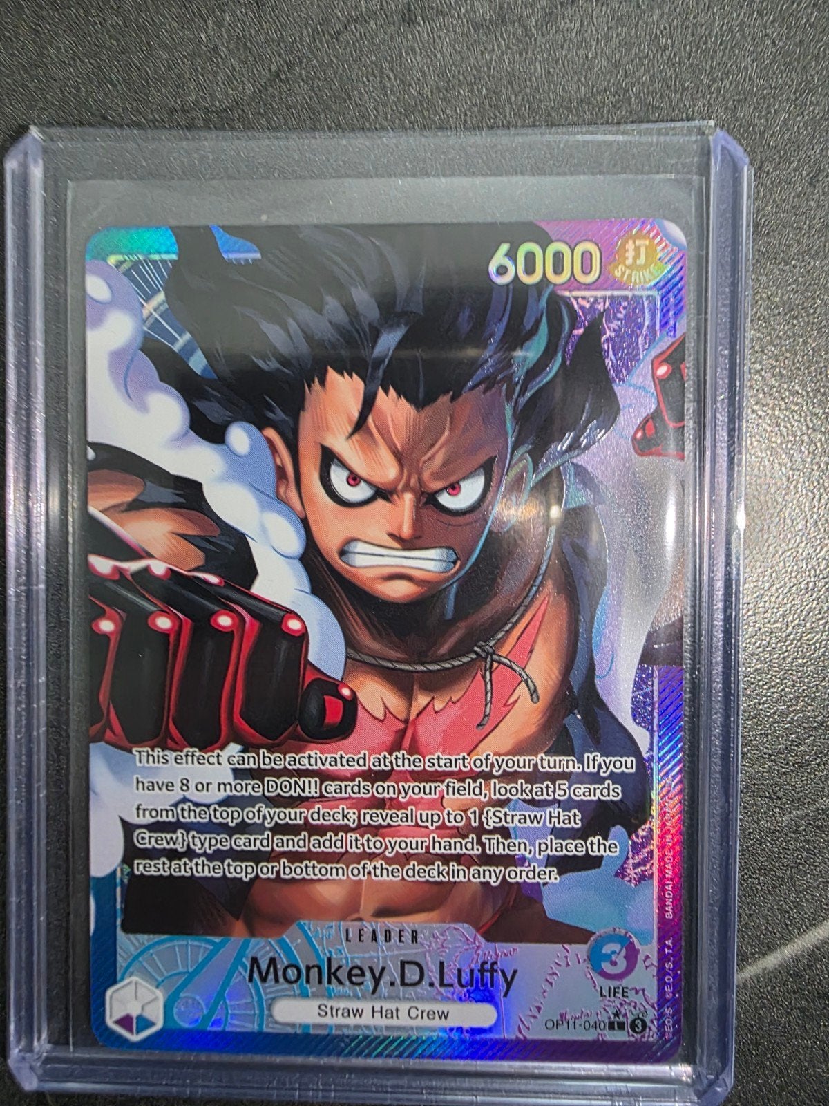 Monkey D. Luffy Leader OP01-040 L, Ophalen of Verzenden, Zo goed als nieuw, Losse kaart
