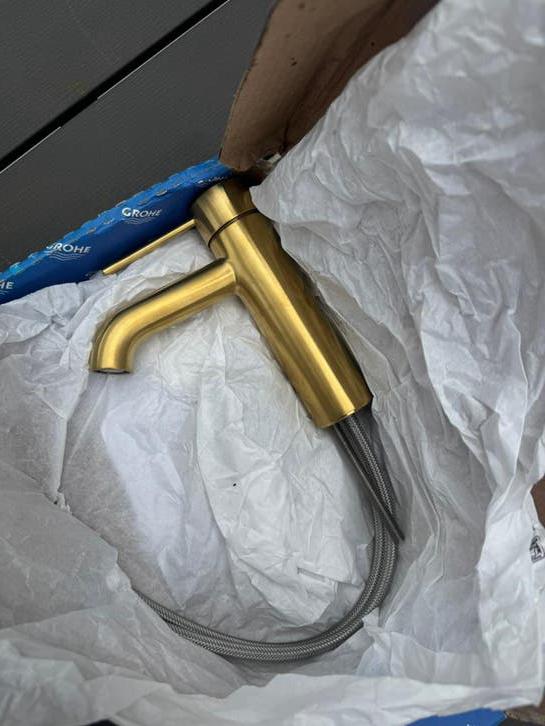 Grohe Essence New Wastafelmengkraan Cool Sunrise Geborsteld, Doe-het-zelf en Verbouw, Ophalen of Verzenden, Zo goed als nieuw