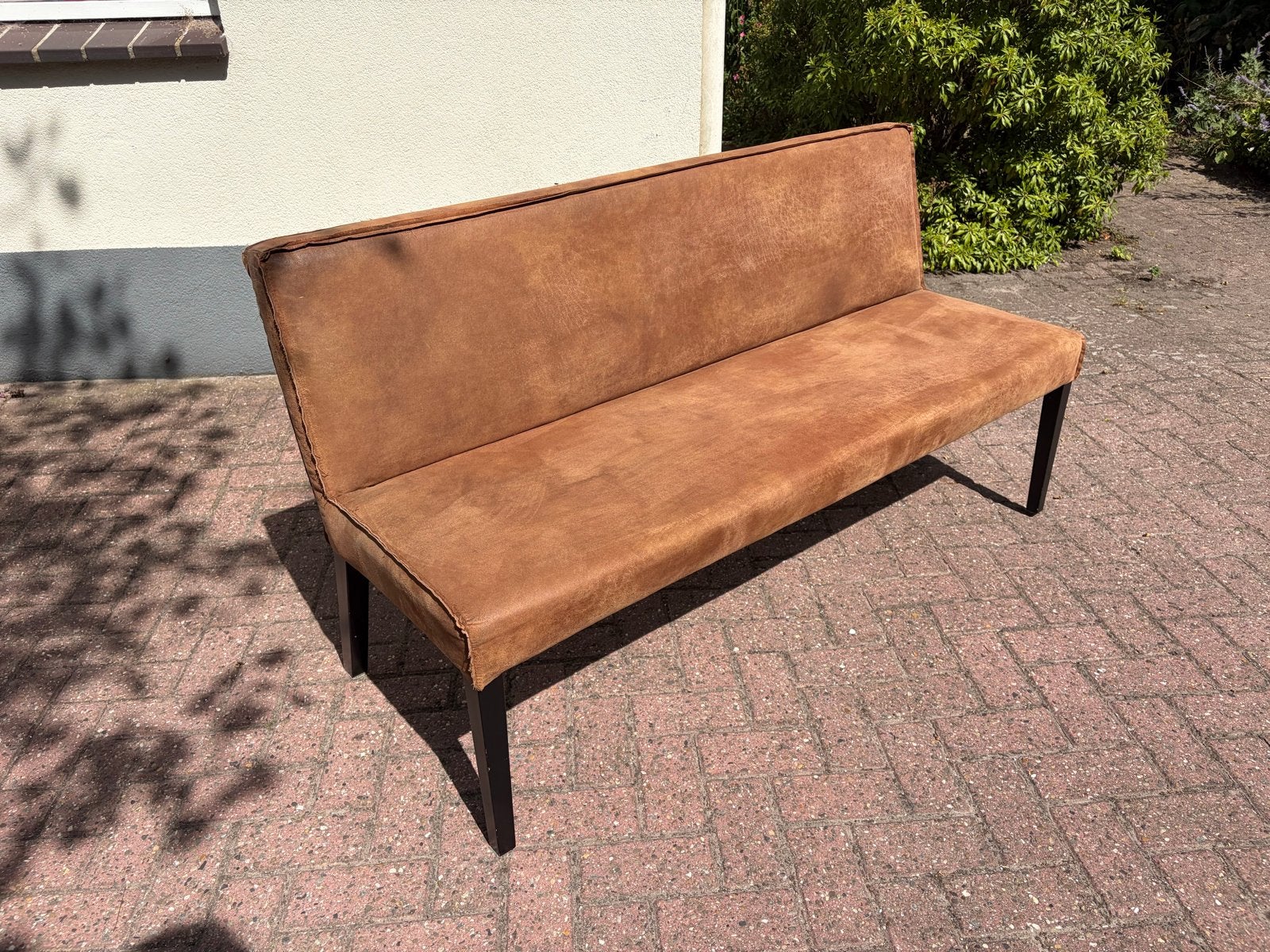 BePureHome Rodeo Eetkamerbank - Cognac, Gebruikt, Bruin, Leer, Ophalen of Verzenden