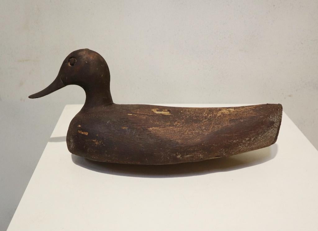 Oude houten lokeend, Antiek en Kunst, Ophalen of Verzenden