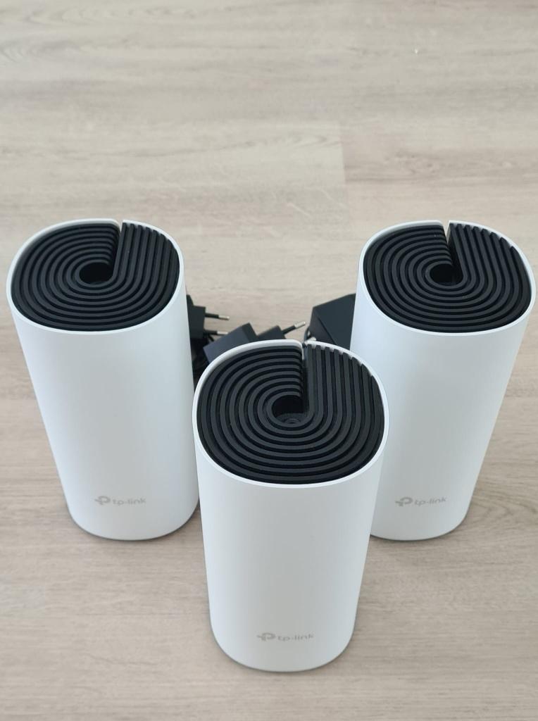 TP-Link Deco M4 (3-pack) | Home Mesh Wi-Fi | Topstaat, Computers en Software, Routers en Modems, Ophalen, Zo goed als nieuw, Router met modem