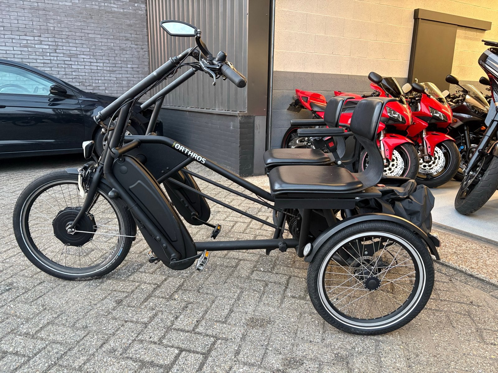 Huka Ortros Ekectrische Duofiets - Zo goed als nieuw, Fietsen en Brommers, Ophalen, Zo goed als nieuw, Schijfrem