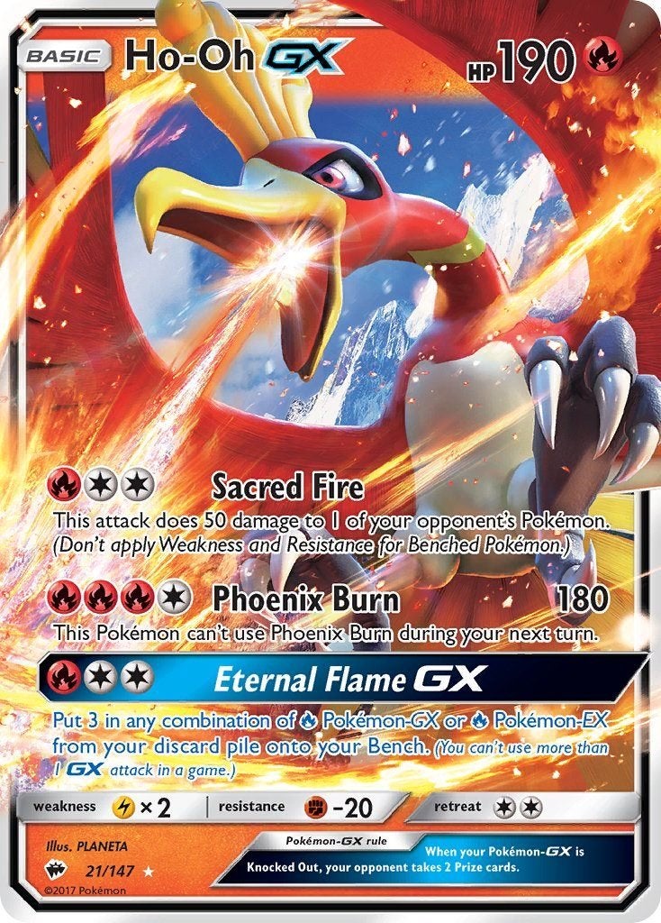 Burning Shadows » Ho-Oh-GX 21/147, Ophalen of Verzenden, Nieuw, Losse kaart