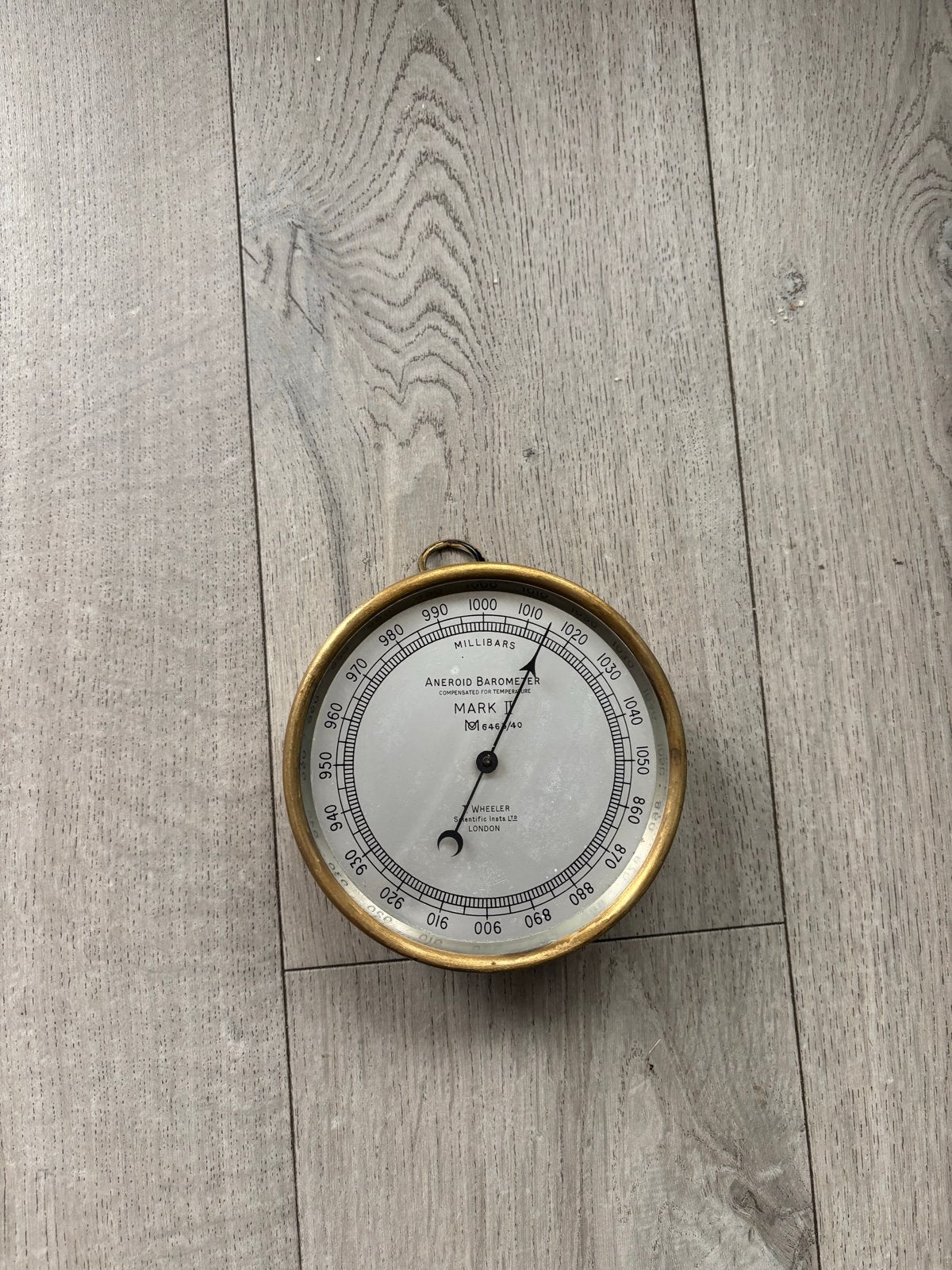 Vintage Barometer - Messing - Werkend, Ophalen of Verzenden, Gebruikt, Barometer