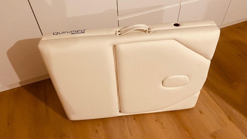 Draagbare Massagetafel Quirumed - Zo goed als nieuw, Sport en Fitness, Massageproducten, Ophalen, Zo goed als nieuw, Massagetafel