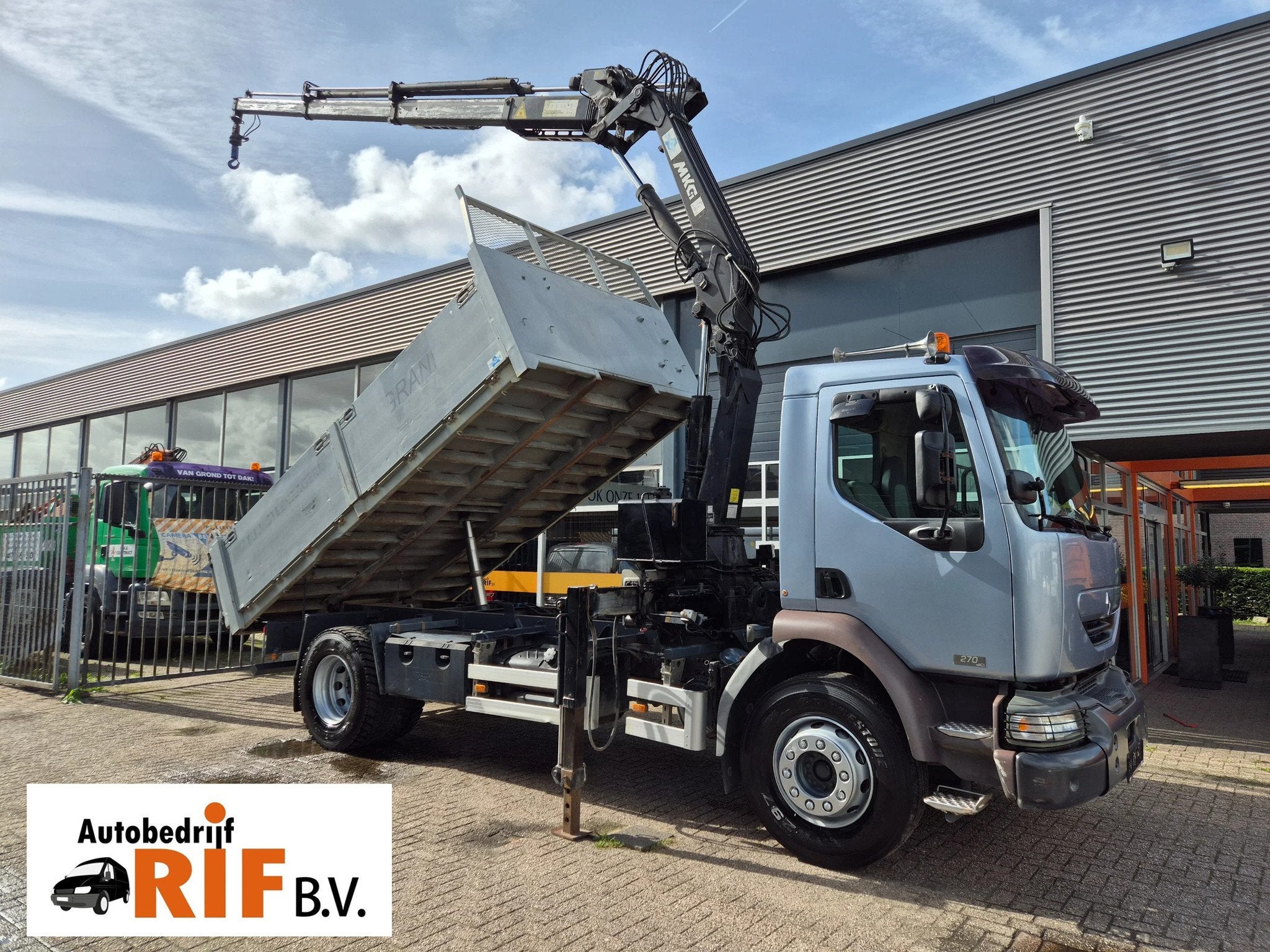 Renault Midlum 270 DCI/ 12 TM Krane Remote/ Kipper, Achterwielaandrijving, Bedrijf, Metallic lak, Te koop