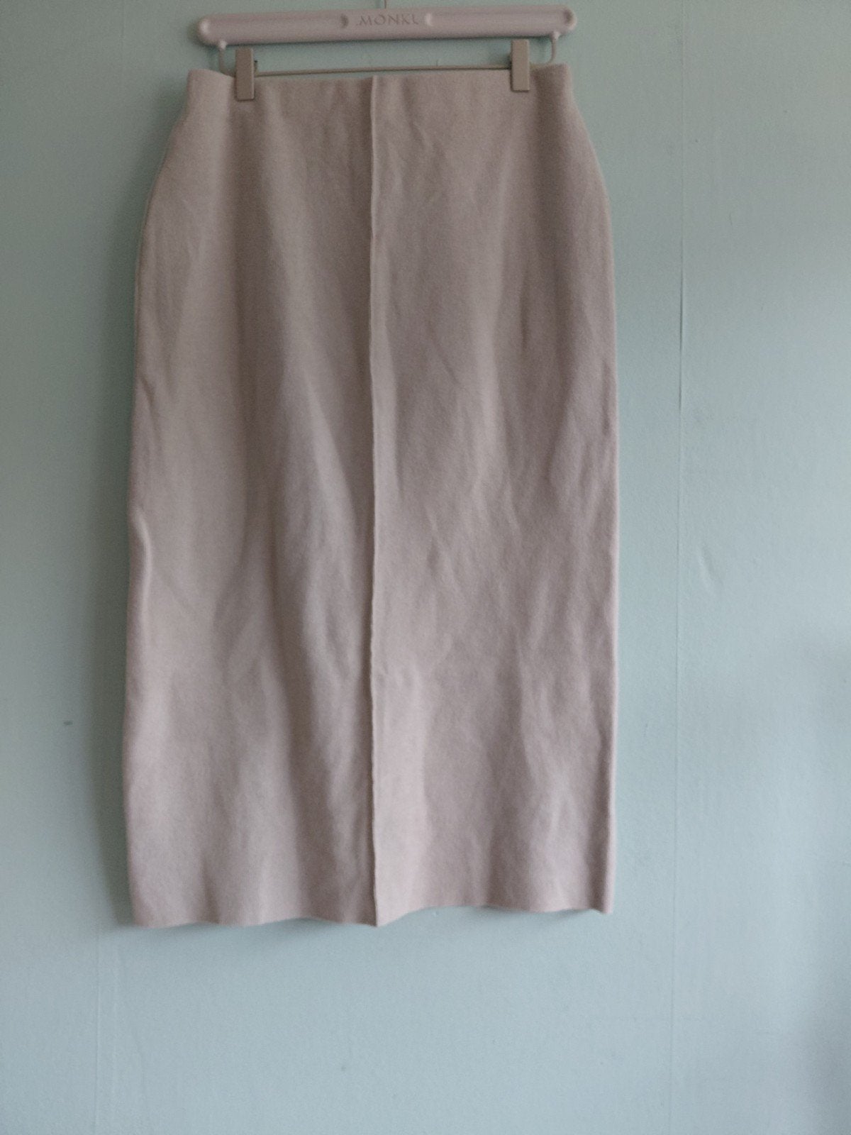 Zara gebreide midi rok in beige, maat M, Maat 38/40 (M), Ophalen of Verzenden, Zo goed als nieuw, Onder de knie