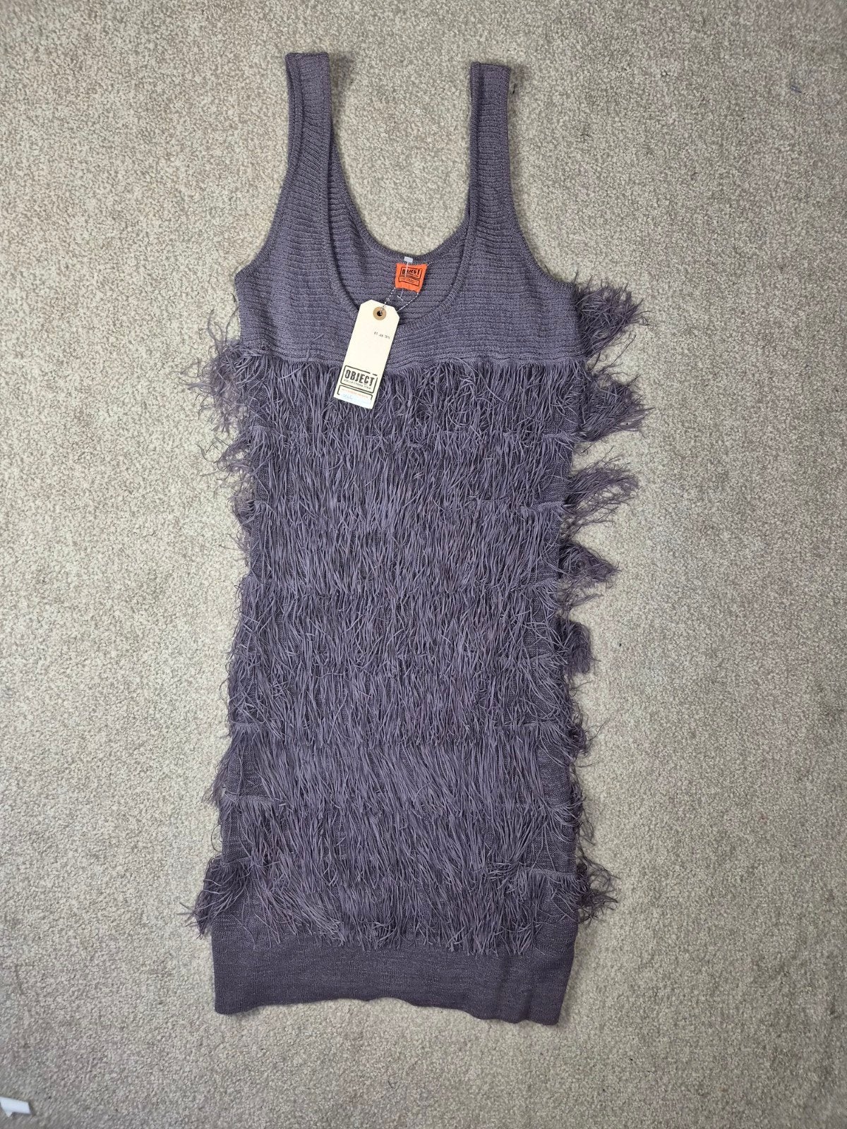 Object Collectors Item franje jurk maat L, Paars, Maat 42/44 (L), Nieuw, Ophalen of Verzenden