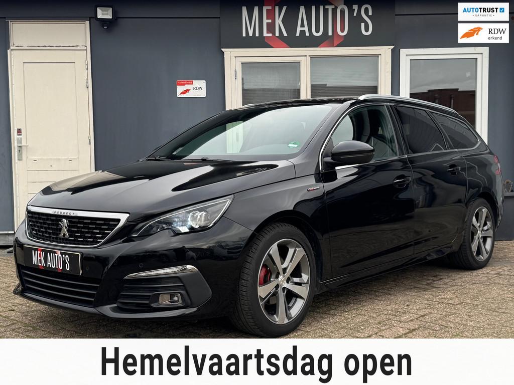 Peugeot 308 SW 1.2 PureTech GT-line|Pano|Navi|Cruise|Climate, Stof, Gebruikt, 1199 cc, Zwart